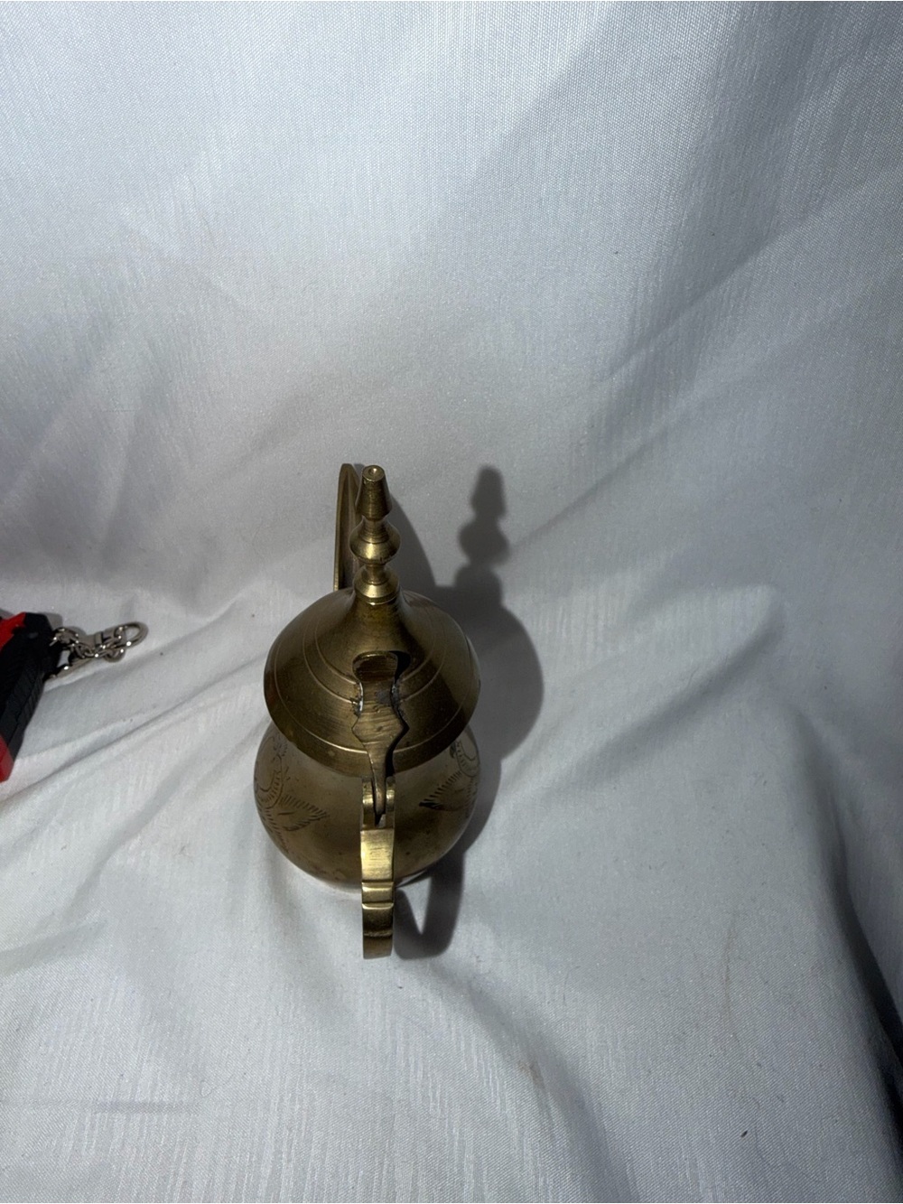Vintage Etched Brass 3-Piece Coffee Set - Picture 13 of 16